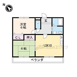 グリーンウェル 2LDKの間取図画像