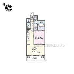SYS大将軍 1LDKの間取図画像