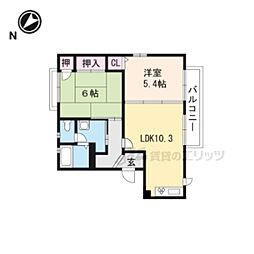 シャーメゾンピュアズA 2LDKの間取図画像