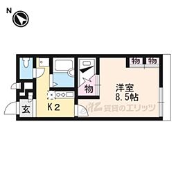 レオパレスアミーゴ 1Kの間取図画像