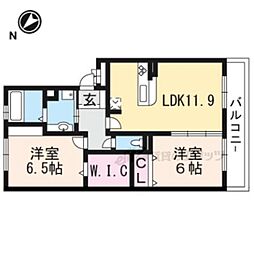 レークシティ 2LDKの間取図画像