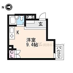 サンナイス浜大津 ワンルームの間取図画像