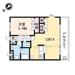 フォレストガーデン 1LDKの間取図画像