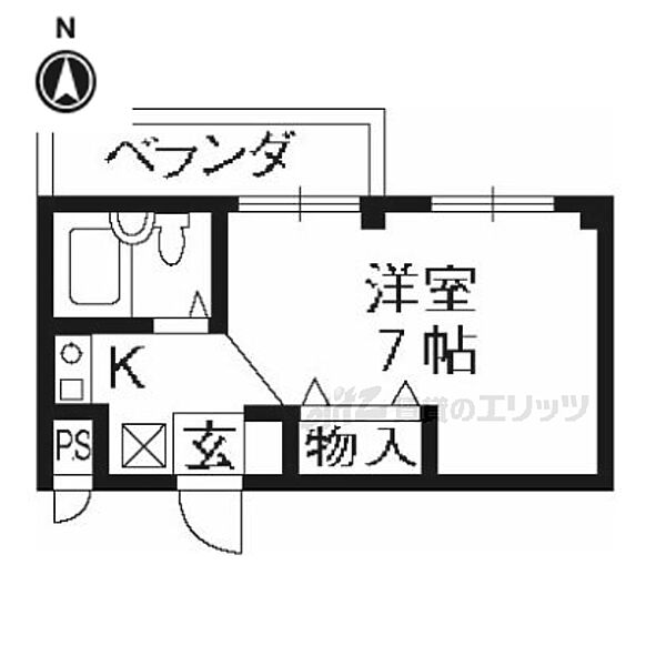 パレセゾン大枝 306｜京都府京都市西京区大枝沓掛町(賃貸マンション1K・3階・18.90㎡)の写真 その2