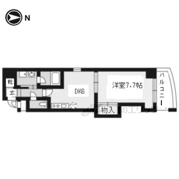 京都府京都市右京区西京極南大入町(賃貸マンション1DK・2階・32.00㎡)の写真 その2