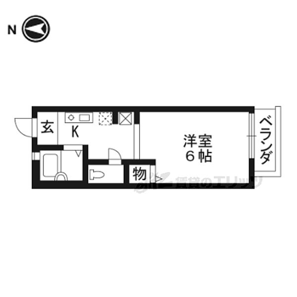 プリムヴェール 102｜京都府京都市右京区西京極下沢町(賃貸アパート1R・1階・20.62㎡)の写真 その2