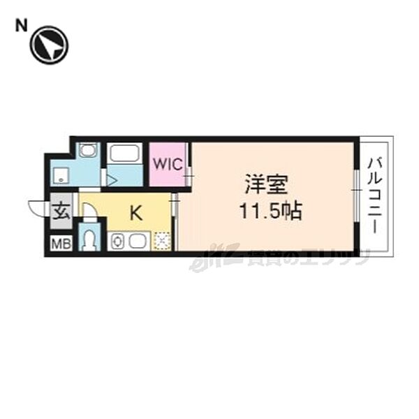 アクアヒルズ 216｜京都府京都市西京区樫原盆山(賃貸マンション1K・2階・34.50㎡)の写真 その2