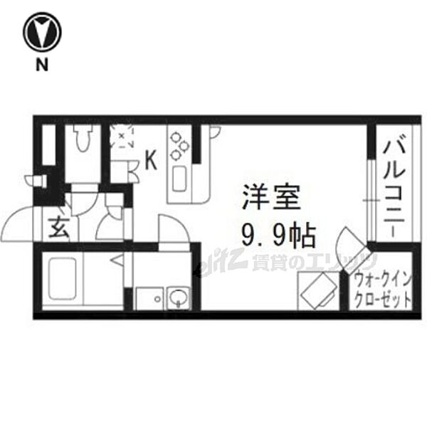 レオパレス罧原 206｜京都府京都市右京区嵯峨罧原町(賃貸アパート1R・2階・31.05㎡)の写真 その2