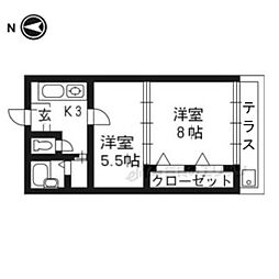 リ・ミラリオ 2Kの間取図画像