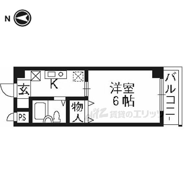 タウンコーポくつかけ 301｜京都府京都市西京区大枝沓掛町(賃貸マンション1K・3階・18.00㎡)の写真 その2