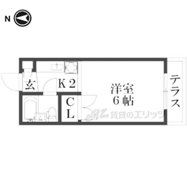 京都府京都市右京区太秦馬塚町(賃貸マンション1R・1階・17.01㎡)の写真 その2