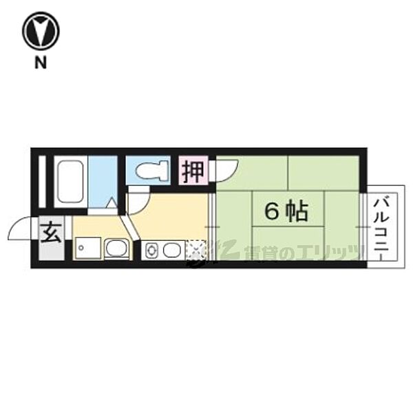 フレグランス井上 102｜京都府京都市西京区大枝沓掛町(賃貸アパート1K・1階・20.25㎡)の写真 その2