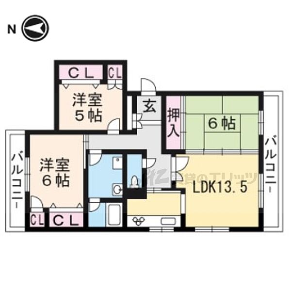 ＦＡＭＩＬＩＡ　桂 101｜京都府京都市西京区桂木ノ下町(賃貸マンション3LDK・1階・77.90㎡)の写真 その2