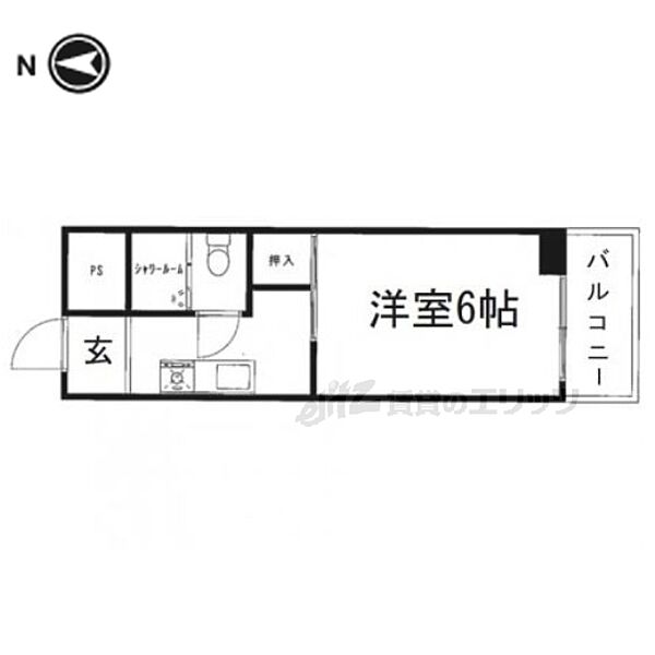 藤ハイツ 4C｜京都府京都市右京区太秦御所ノ内町(賃貸マンション1K・4階・18.00㎡)の写真 その2