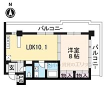 京都府京都市下京区猪熊通四条下る松本町（賃貸マンション1LDK・8階・42.17㎡） その2