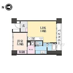 SHALIMARNISHIOJI 1LDKの間取図画像