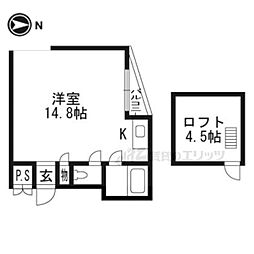 ジョインジェミニビル 1Kの間取図画像