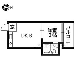 第一ロイヤルレジデンス春田 1Kの間取図画像
