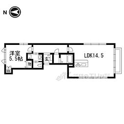 京福電気鉄道嵐山本線 帷子ノ辻駅 徒歩2分の賃貸マンション 4階1LDKの間取り