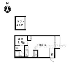 JR山陰本線 梅小路京都西駅 徒歩6分の賃貸マンション 3階1DKの間取り
