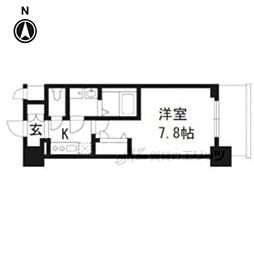 JR東海道・山陽本線 西大路駅 徒歩5分の賃貸マンション 3階1Kの間取り