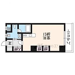 JR東海道・山陽本線 京都駅 徒歩5分の賃貸マンション 3階ワンルームの間取り