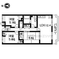 エスポワールＫｙｏ 2階3LDKの間取り
