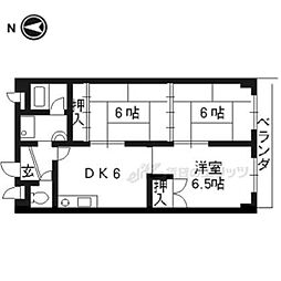 阪急京都本線 西院駅 バス25分 梅ノ宮神社前下車 徒歩5分の賃貸マンション 1階3LDKの間取り