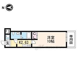 アイーズ荘 1Kの間取図画像