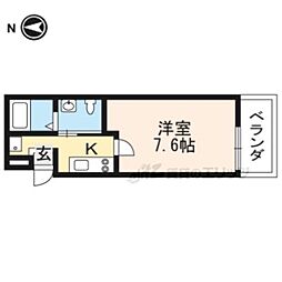 クレアラ・クーオ 1Kの間取図画像