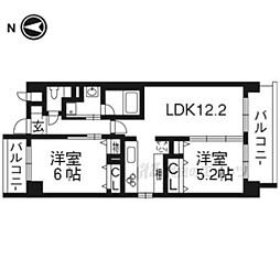 エレガンスNEO 2LDKの間取図画像