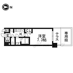 プレサンスTHEKYOTO流雅 1Kの間取図画像