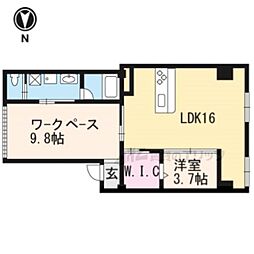 丸福ビル 1LDKの間取図画像