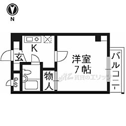タチバナ 1Kの間取図画像