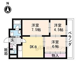 SAKIZOVilla烏丸四条 3LDKの間取図画像