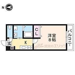 ZEN烏丸五条 1Kの間取図画像