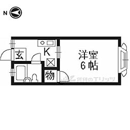 シャトルミスズ 1Kの間取図画像