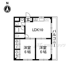 アミュゾン菱川 2LDKの間取図画像