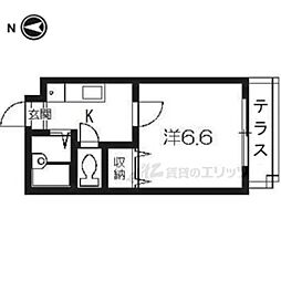 フラッツ7 1Kの間取図画像