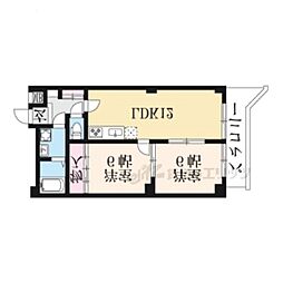 インペリアルパレスリバーサイド 2LDKの間取図画像