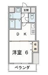 アクア 1DKの間取図画像