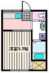 魚地マンション 1Kの間取図画像