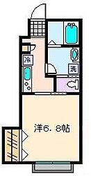 クラヴィエタカサ 1Kの間取図画像