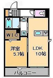 Midgar壱番館 1LDKの間取図画像