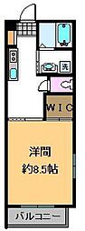 ソレイユ・タカサ 1Kの間取図画像