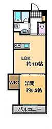 ソレイユ・タカサ 1LDKの間取図画像