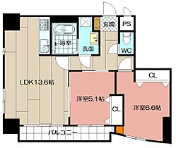 ＭＤＩロイヤルレジデンス大手町 701 ｜ 福岡県北九州市小倉北区大手町（賃貸マンション2LDK・7階・56.95㎡） その2