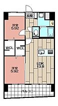 THE SQUARE・Glory Residence 506 ｜ 福岡県行橋市行事7丁目（賃貸マンション2LDK・5階・59.80㎡） その2