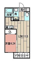 PRESTIGEEXE 1LDKの間取図画像