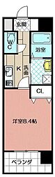 ブルースクエア響4 1Kの間取図画像